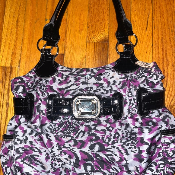 Vintage Rosetti purple animal print shoulder bag - Picture 2 of 5